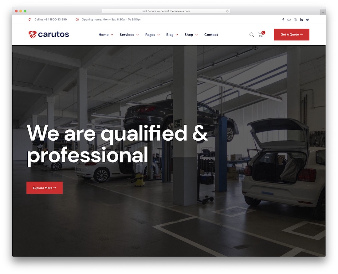 carutos 洗車 wordpress 主題