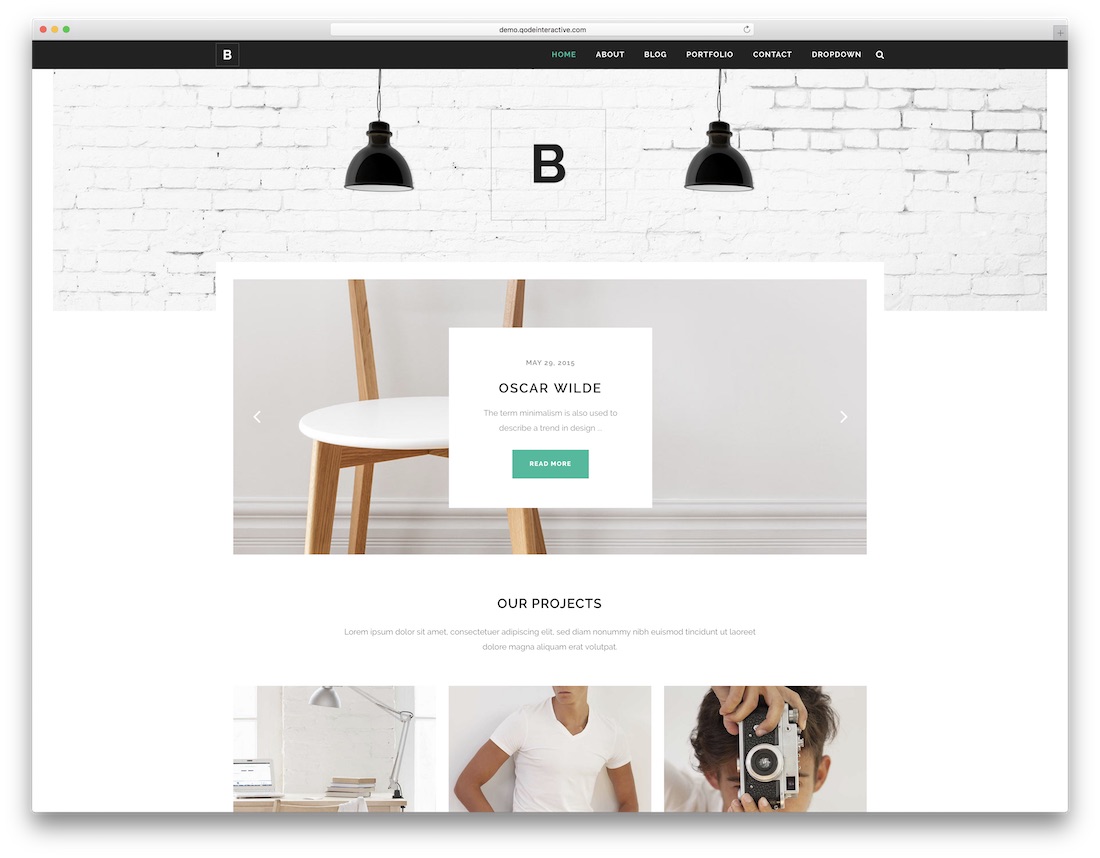帶有滑塊的橋接 wordpress 主題