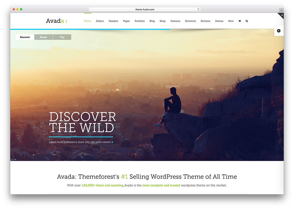 avada 多用途全屏 wordpress 主題