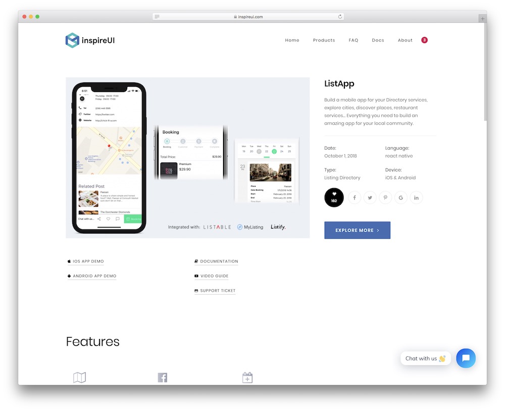 listapp 反應原生模板