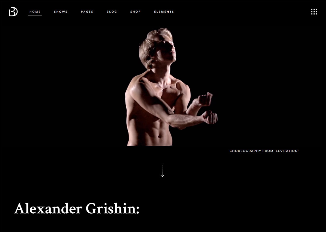 Modèle de site Web d'acteur barde