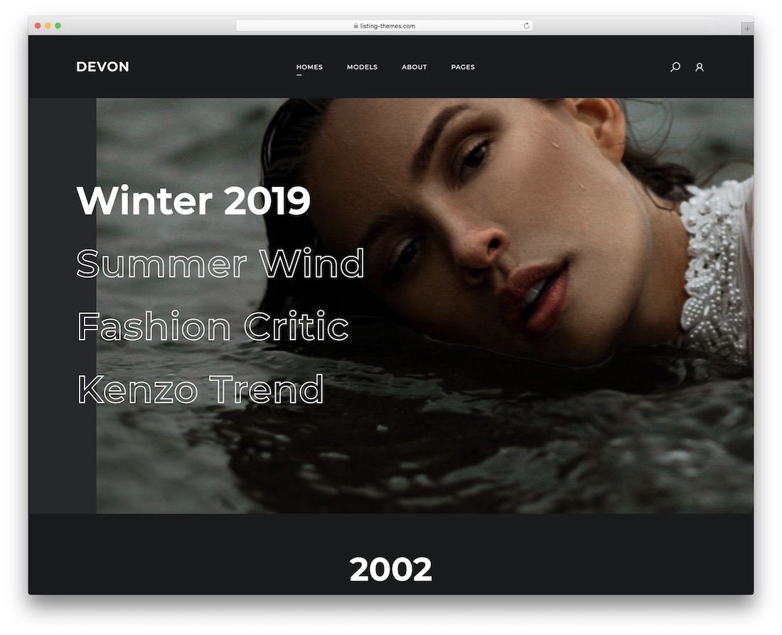 modèle de site Web d'acteur de devon