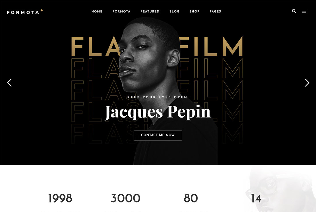 Modèle de site Web d'acteur de Formota
