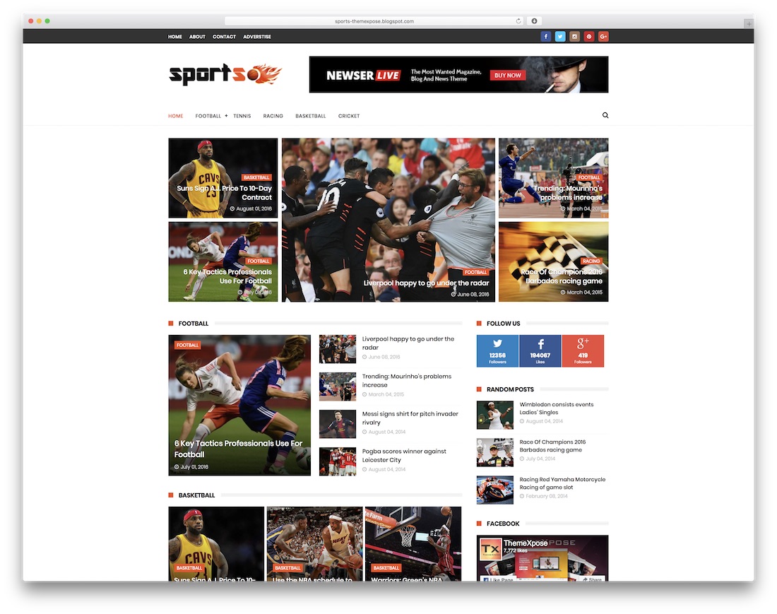 sportsmag免費博客模板
