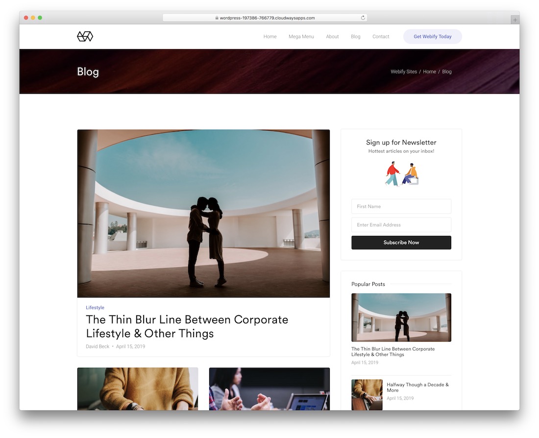 webify 博客模板