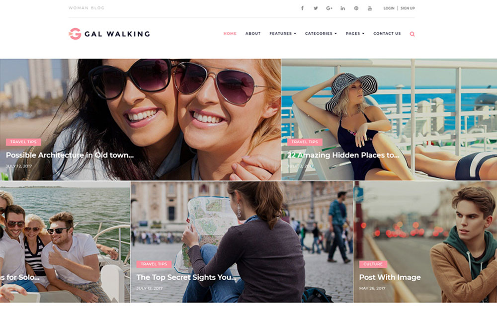 Gal Walking - Woman Travel Blog ธีมเวิร์ดเพรส