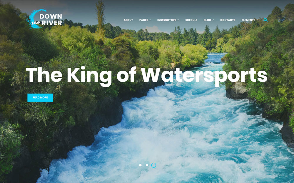 ล่องแก่งและพายเรือเล่น WordPress Theme