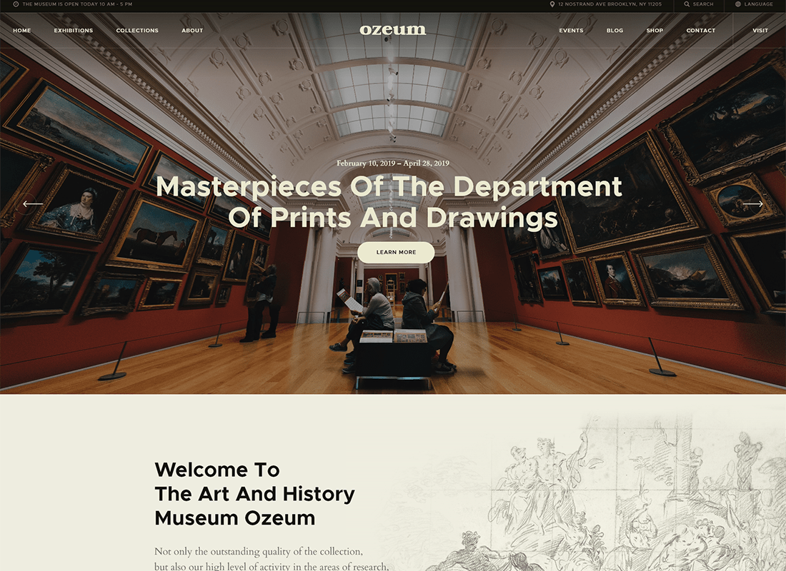 歐澤姆 |美術館和博物館 WordPress 主題