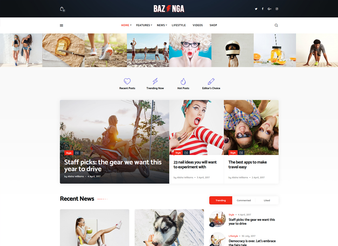 Bazinga | ธีม WordPress นิตยสาร & Viral Blog