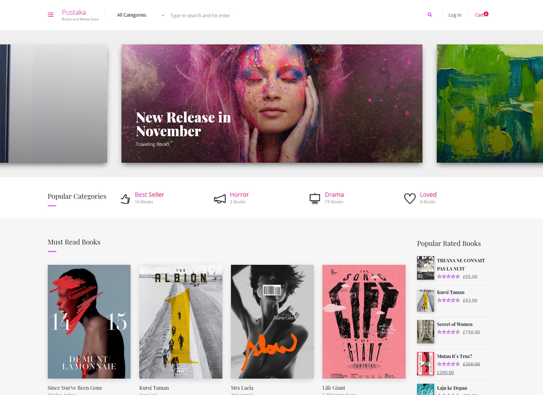 ปุสตาก้า | ธีม WooCommerce สำหรับร้านหนังสือ
