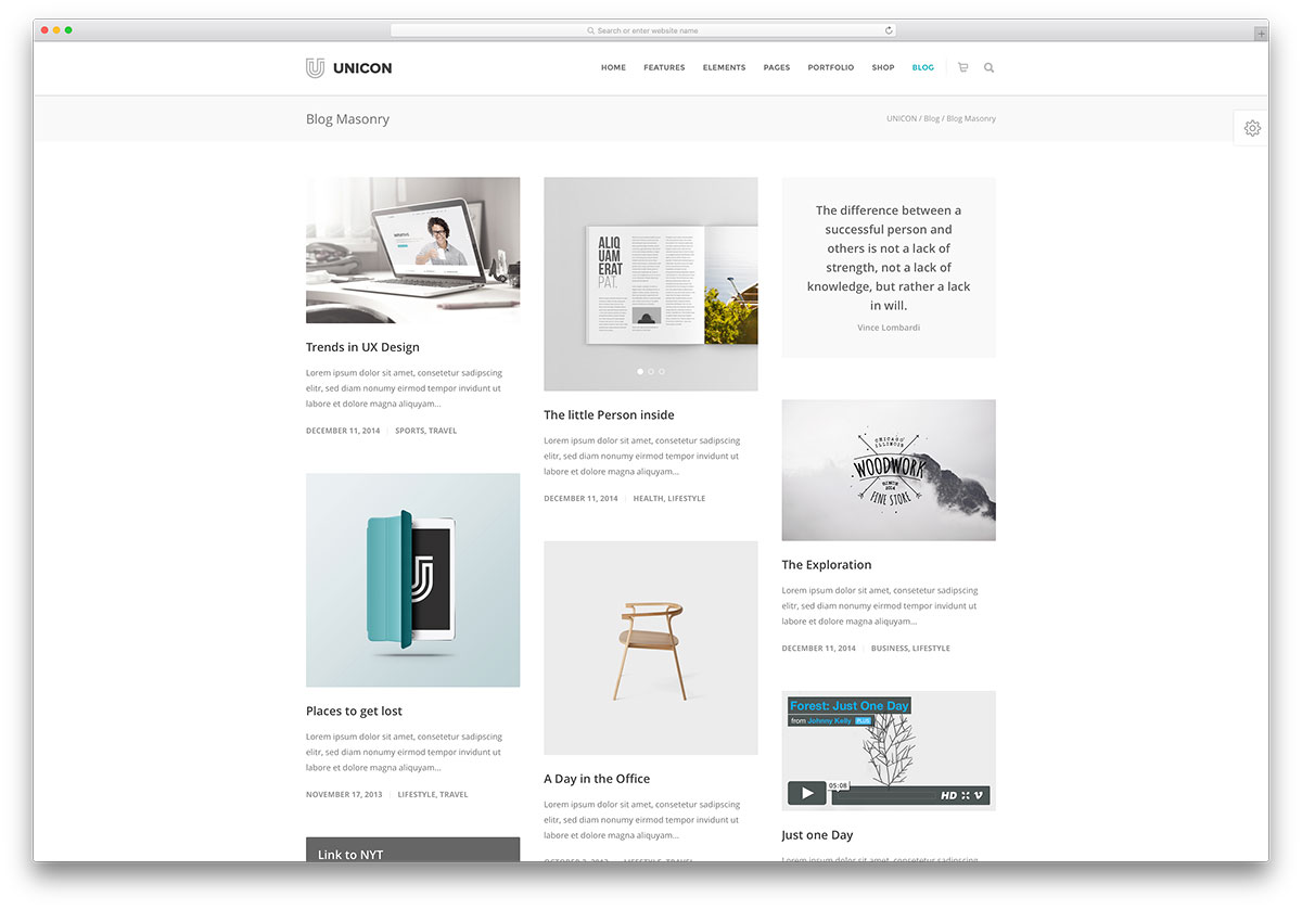 unicon-simple-corporate-blog-theme