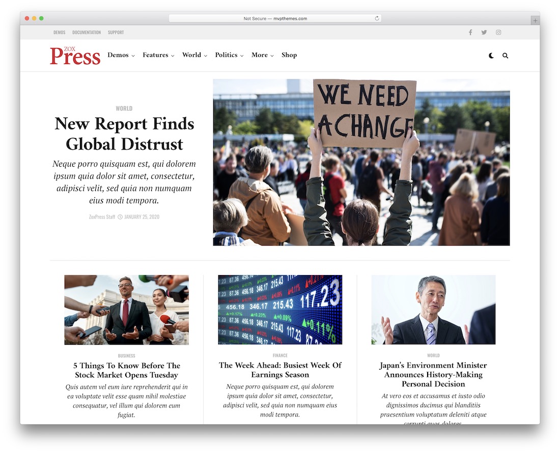 thème du blog d'entreprise zoxpress