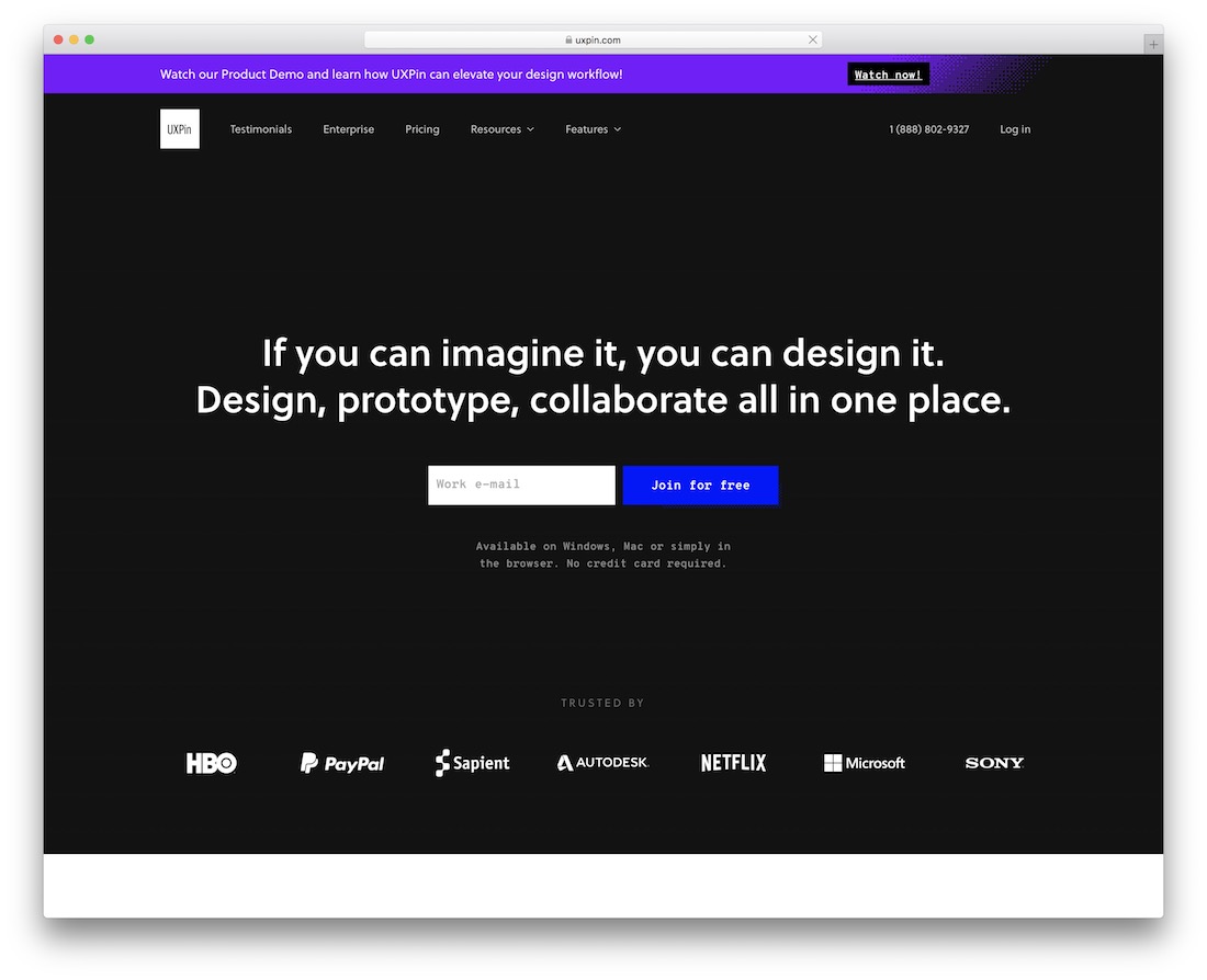 ferramenta de web design uxpin