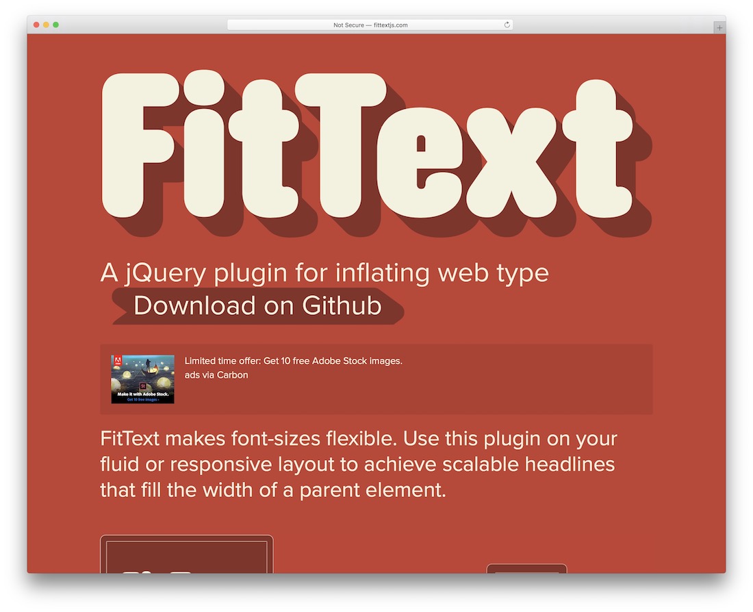 ferramenta de web design fittext