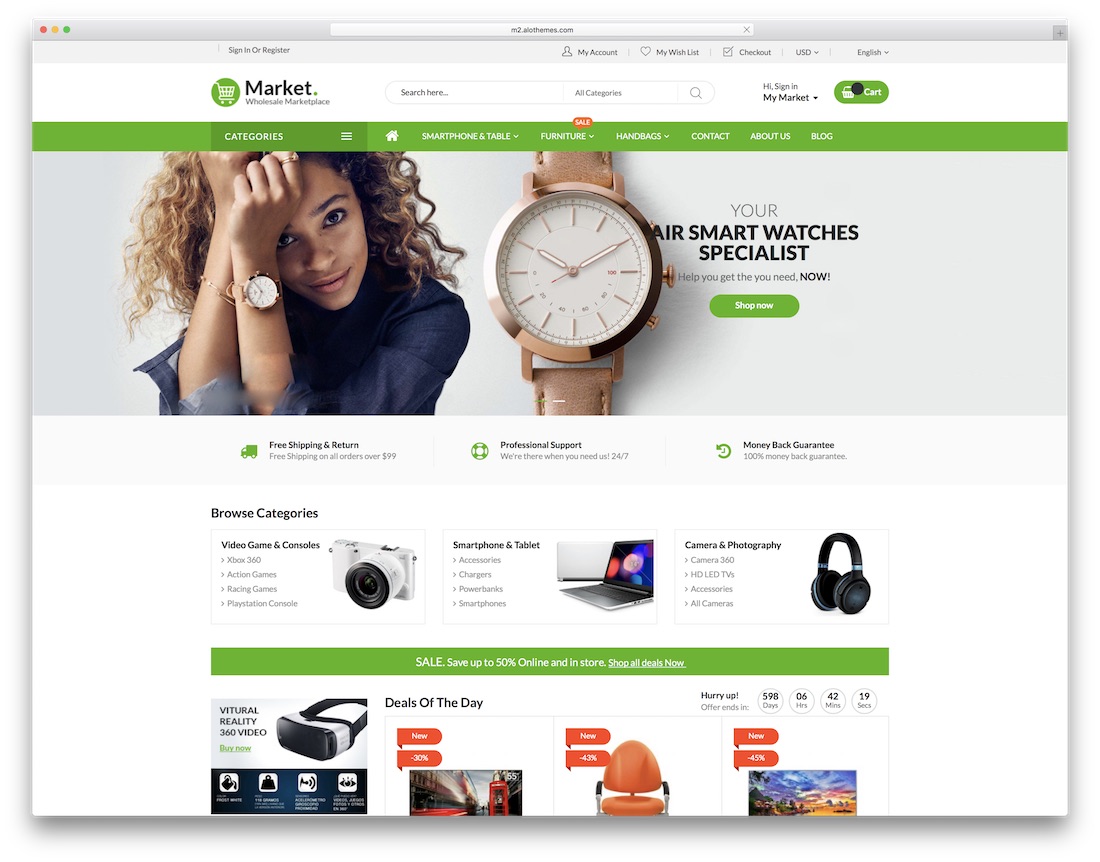 alo-market popüler magento teması