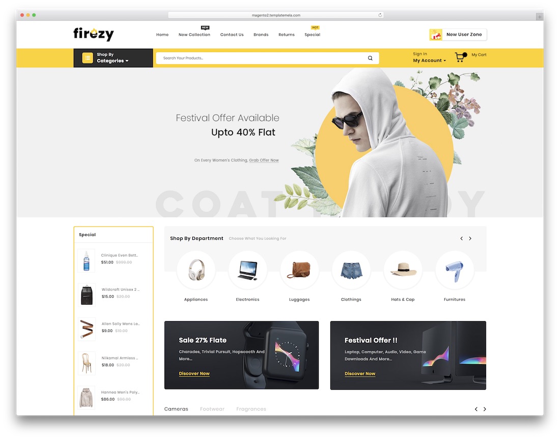 firezy popüler magento teması