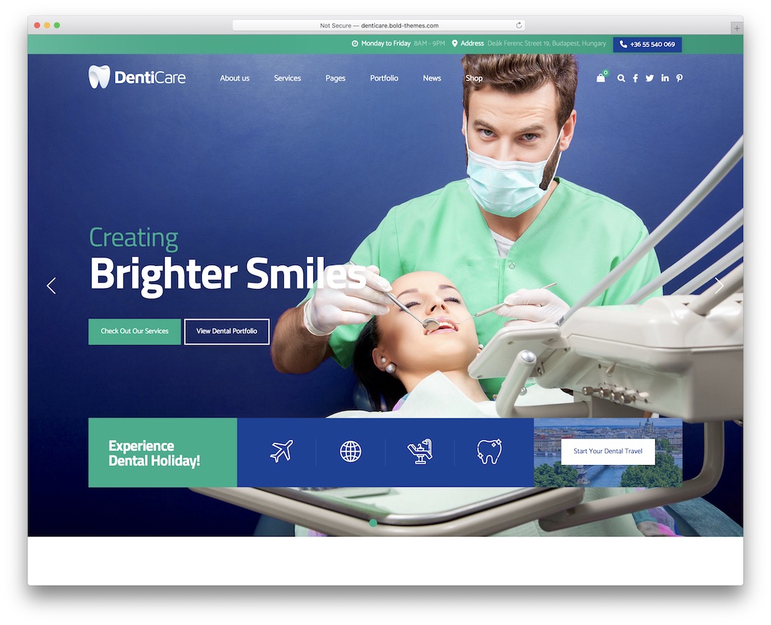 thème wordpress docteur dentcare