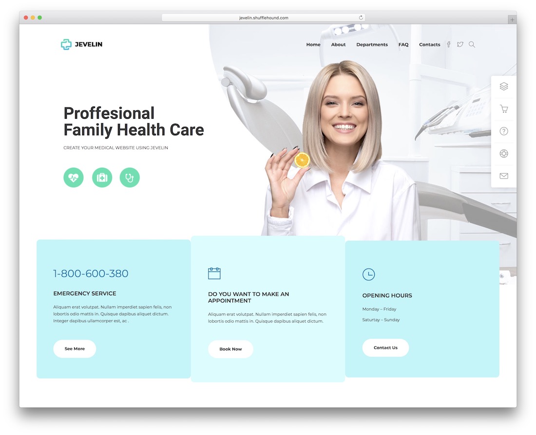 modèle de site Web de docteur jevelin