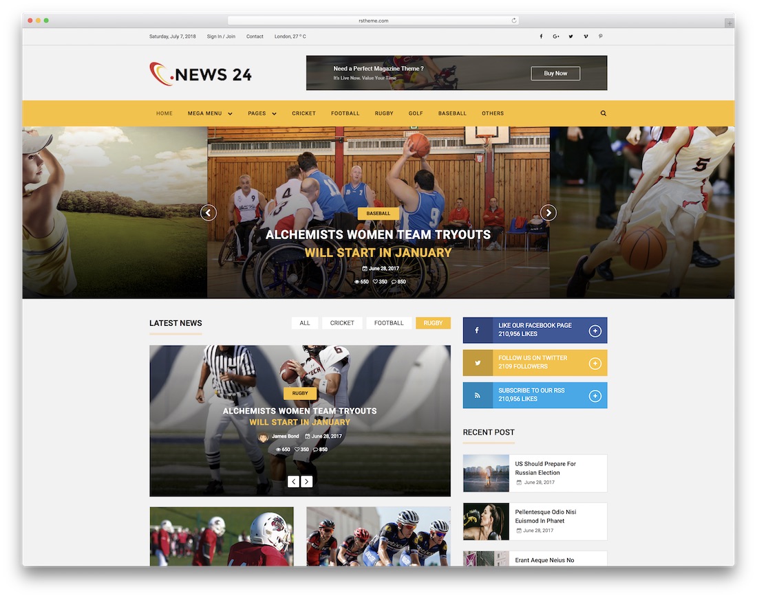 modelo de site da comunidade news24