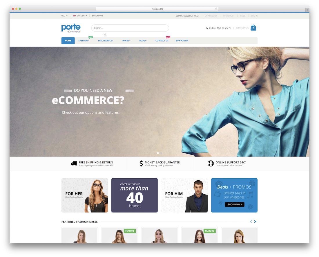 modèle de commerce électronique drupal réactif porto