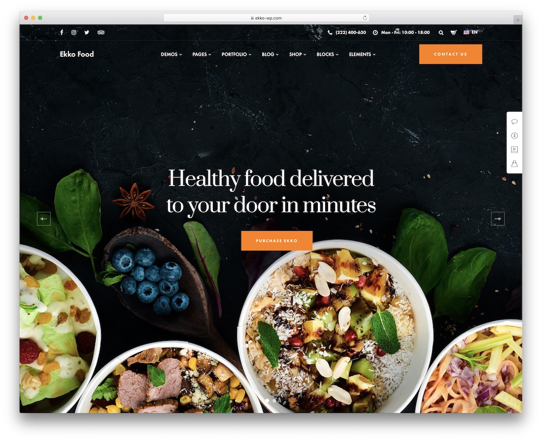tema ekko catering wordpress