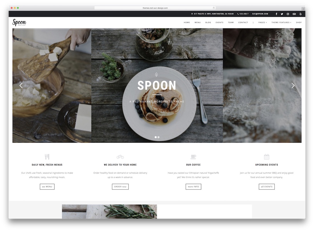 lingura premium catering wordpress tema