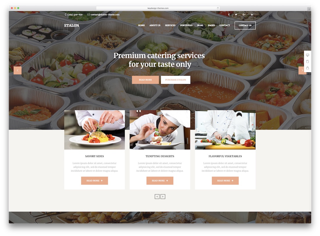 teme WordPress pentru catering
