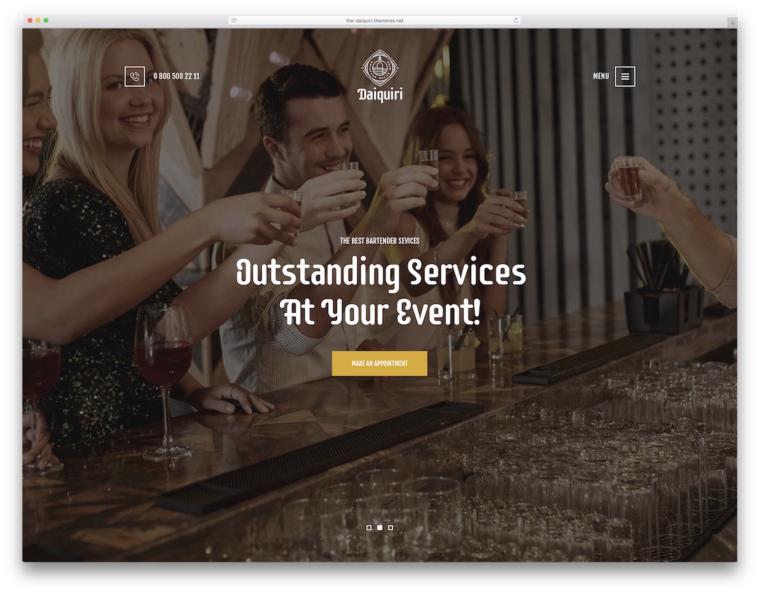daiquiri catering wordpress theme