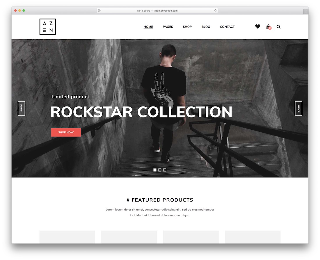 modelo de site azen minimal