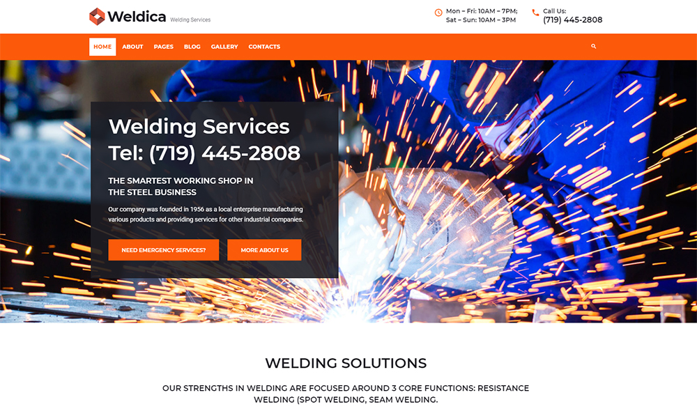 Weldica - Template Joomla de Serviços de Soldagem