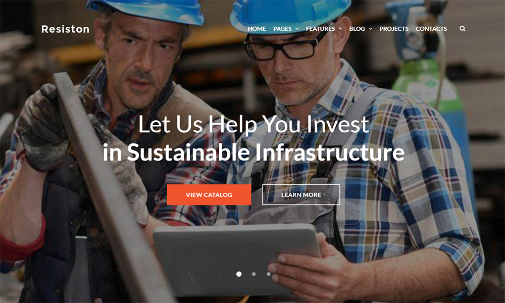 Resiston - Tema WordPress Industrial Company Elementor