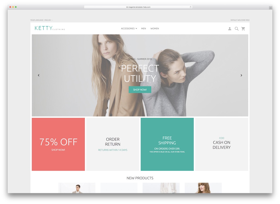 modèle magento ketty