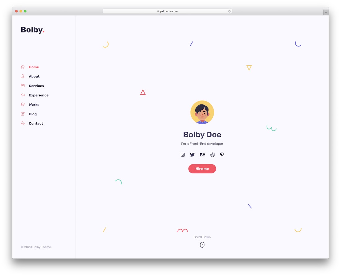 tema pessoal wordpress bolby