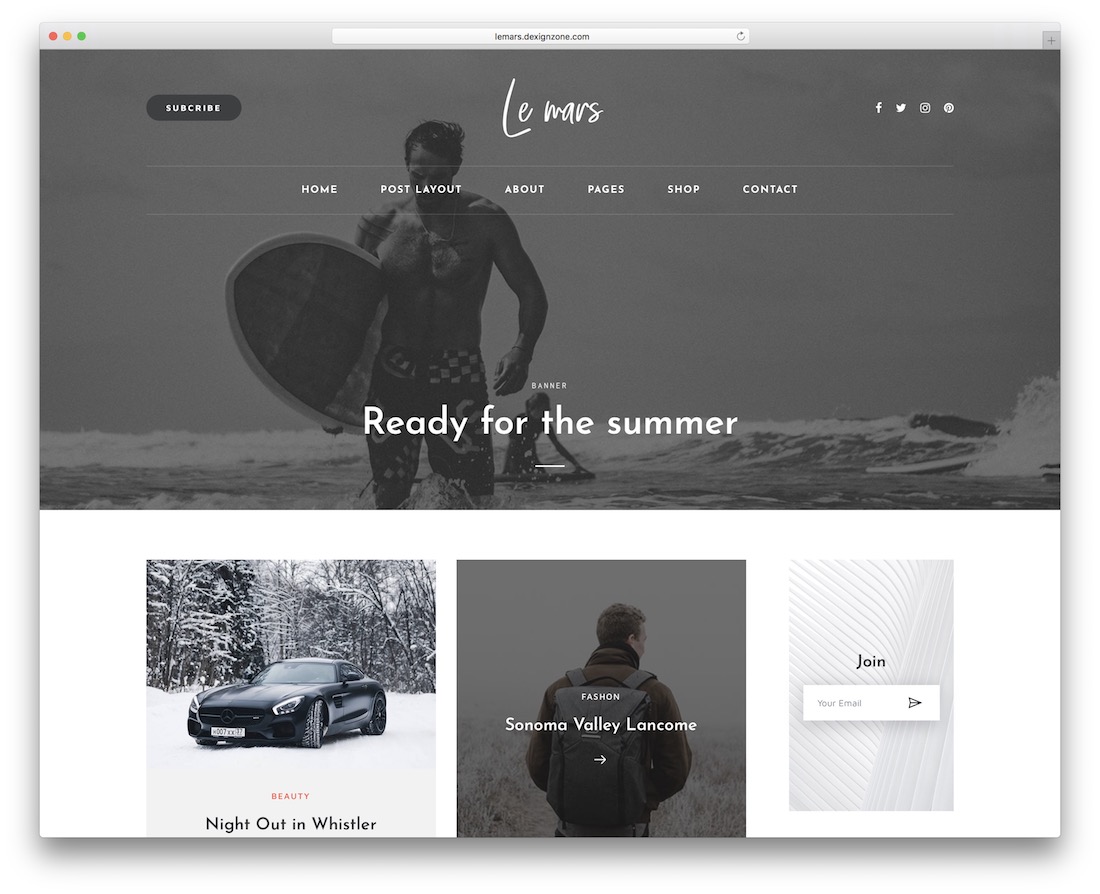 template de site pessoal lemars