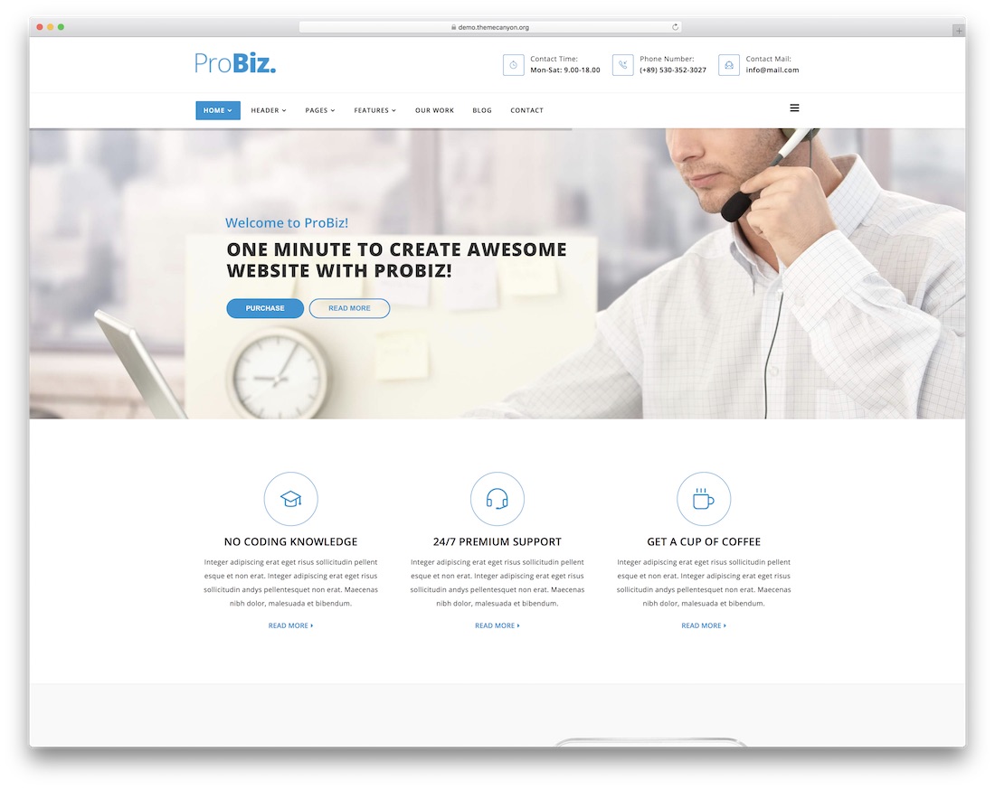 șablon portofoliu probiz responsive joomla