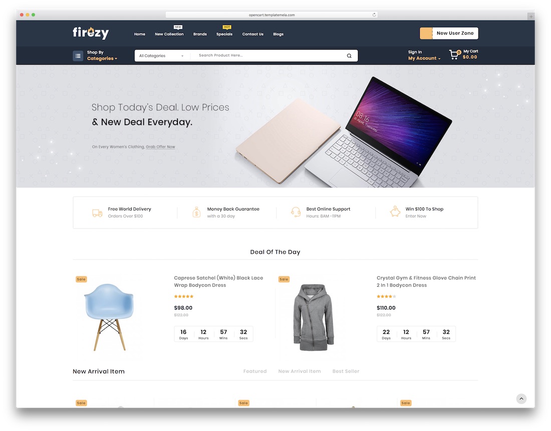 thème opencart firezy