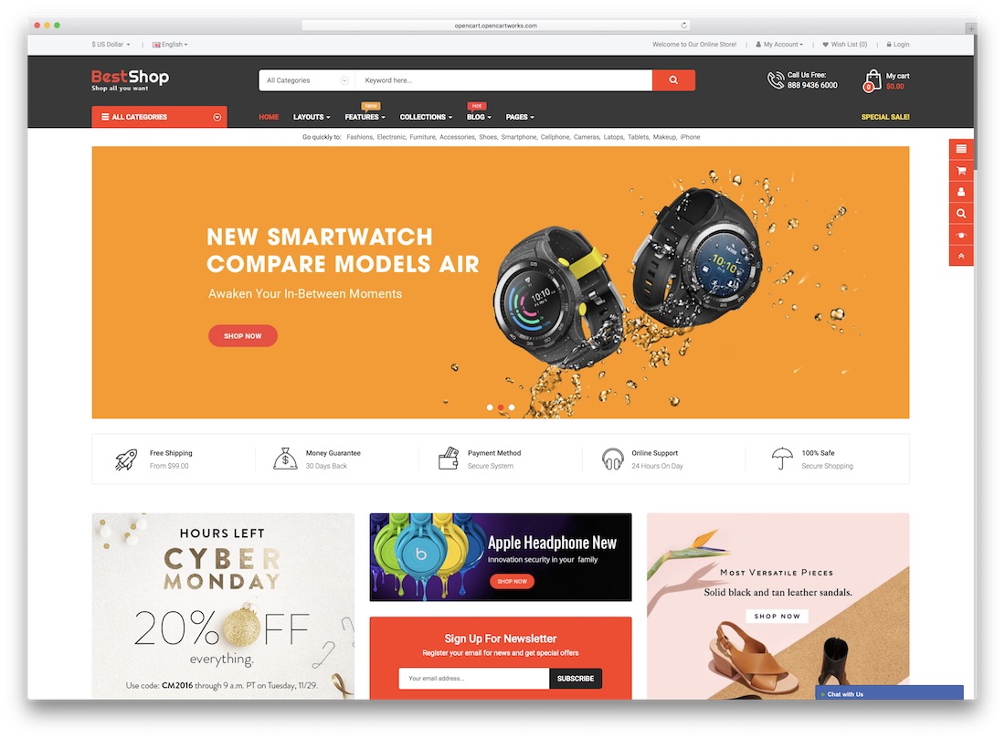 thème bestshop opencart