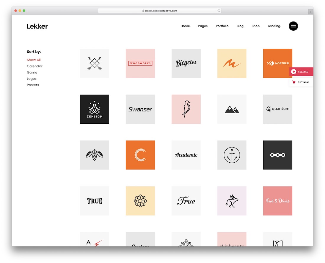 tema de design grafic lekker wordpress