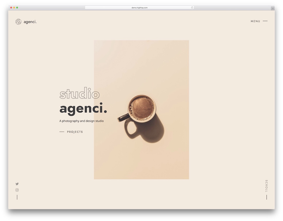 șablon site web de design grafic agenci