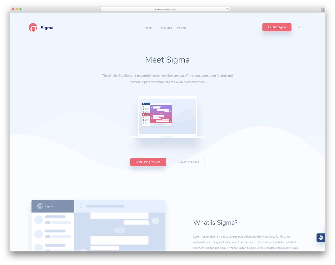 șablon sigma bootstrap simplu