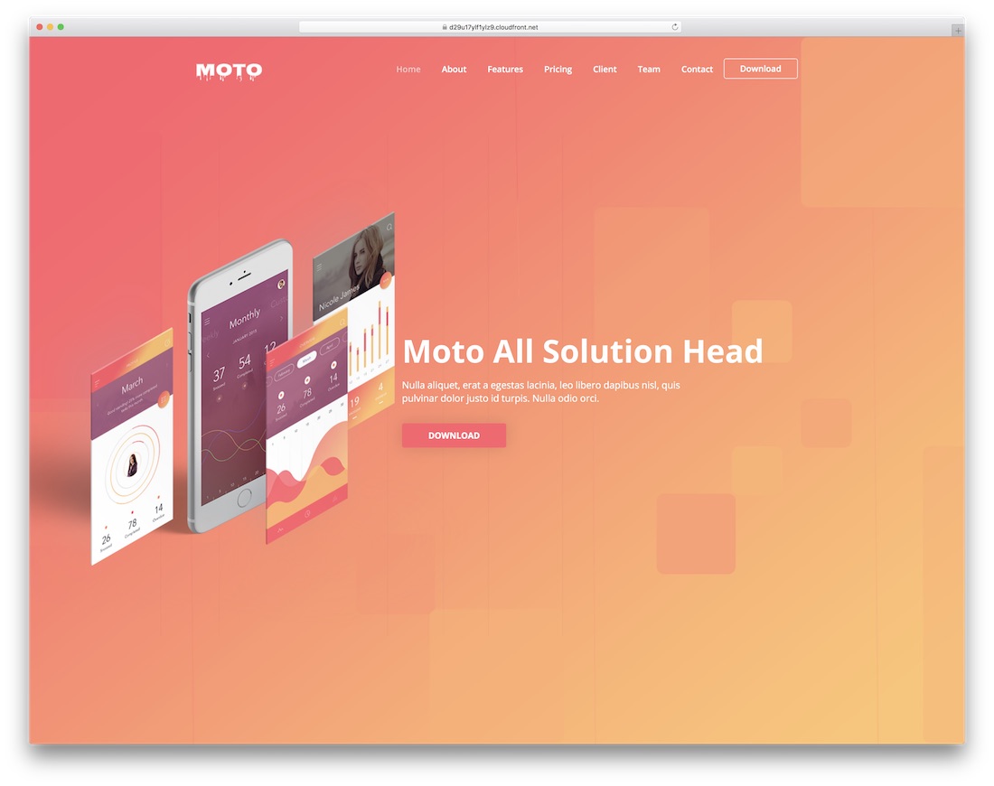 șablon de bootstrap moto simplu