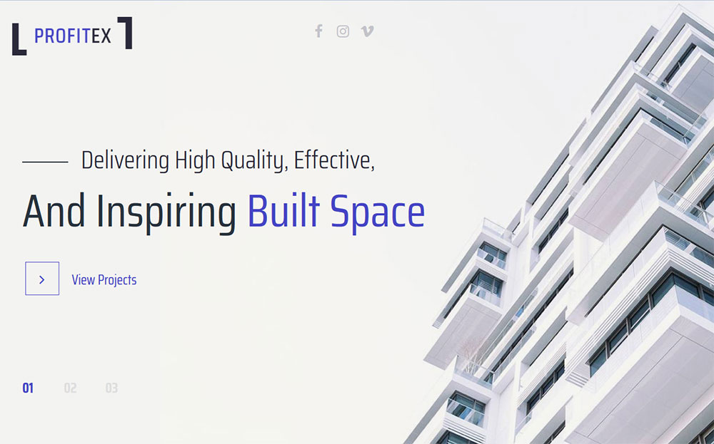 Profitex - Motyw WordPress Bright Architecture Agency