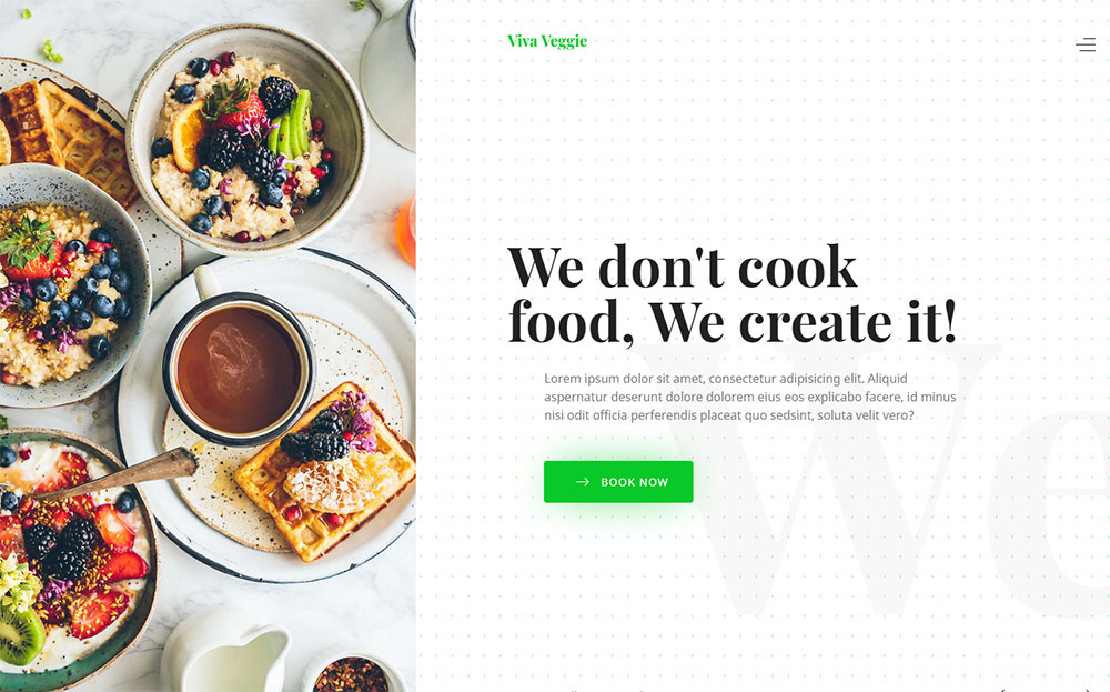 Viva Veggie - Motyw WordPress na temat kawiarni i restauracji