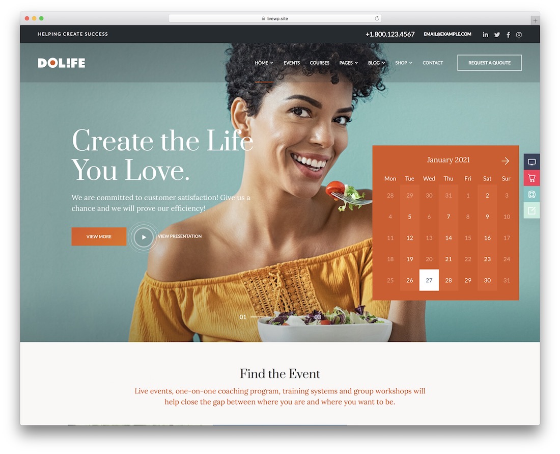 тема Wordpress динамик dolife