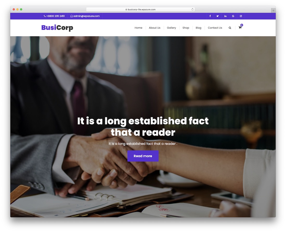 busicorp darmowy motyw startowy wordpress