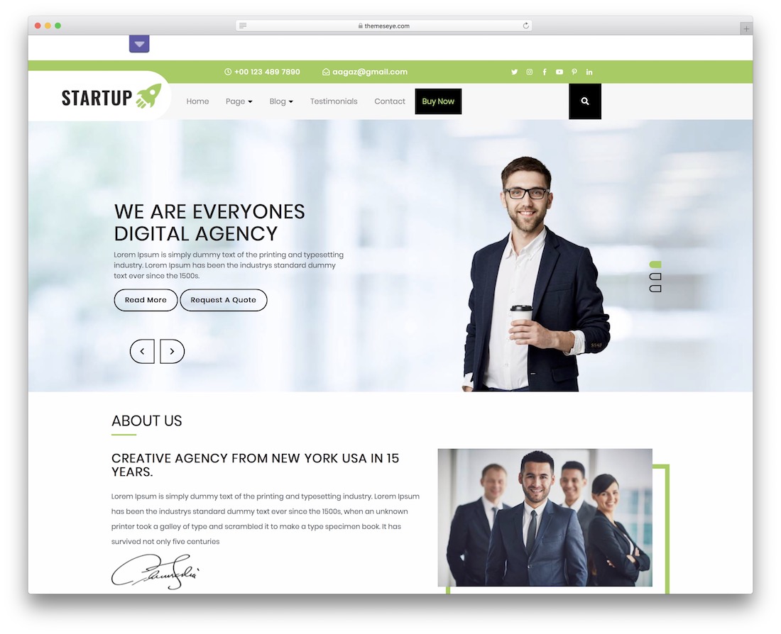 Aagaz startowy darmowy motyw wordpress