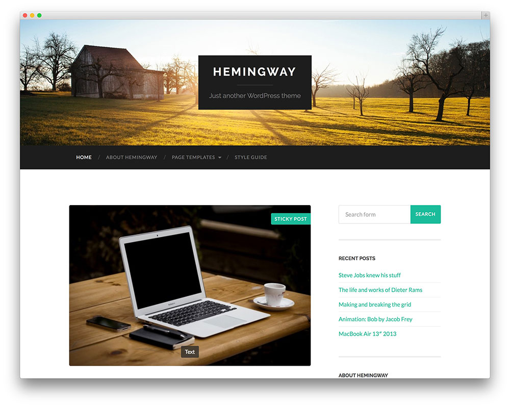 motyw bloga hemingway