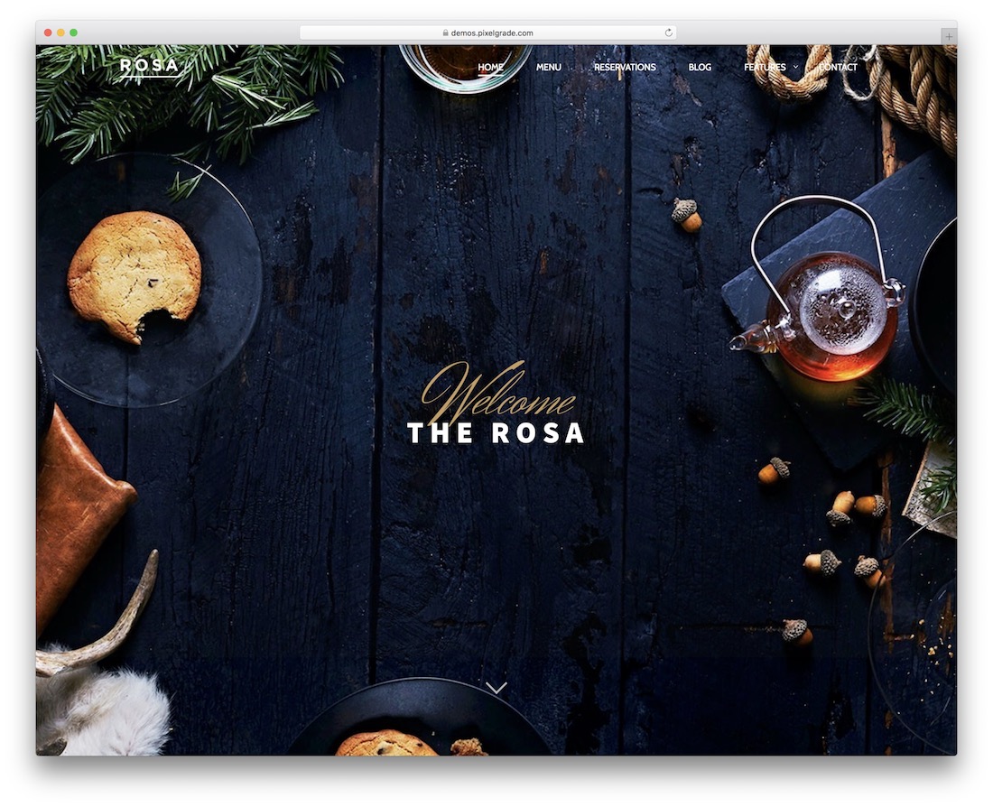 Rosa Lite padaria tema wordpress grátis