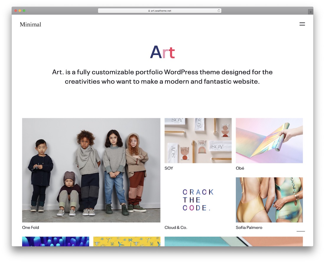 tema de arte wordpress para artistas