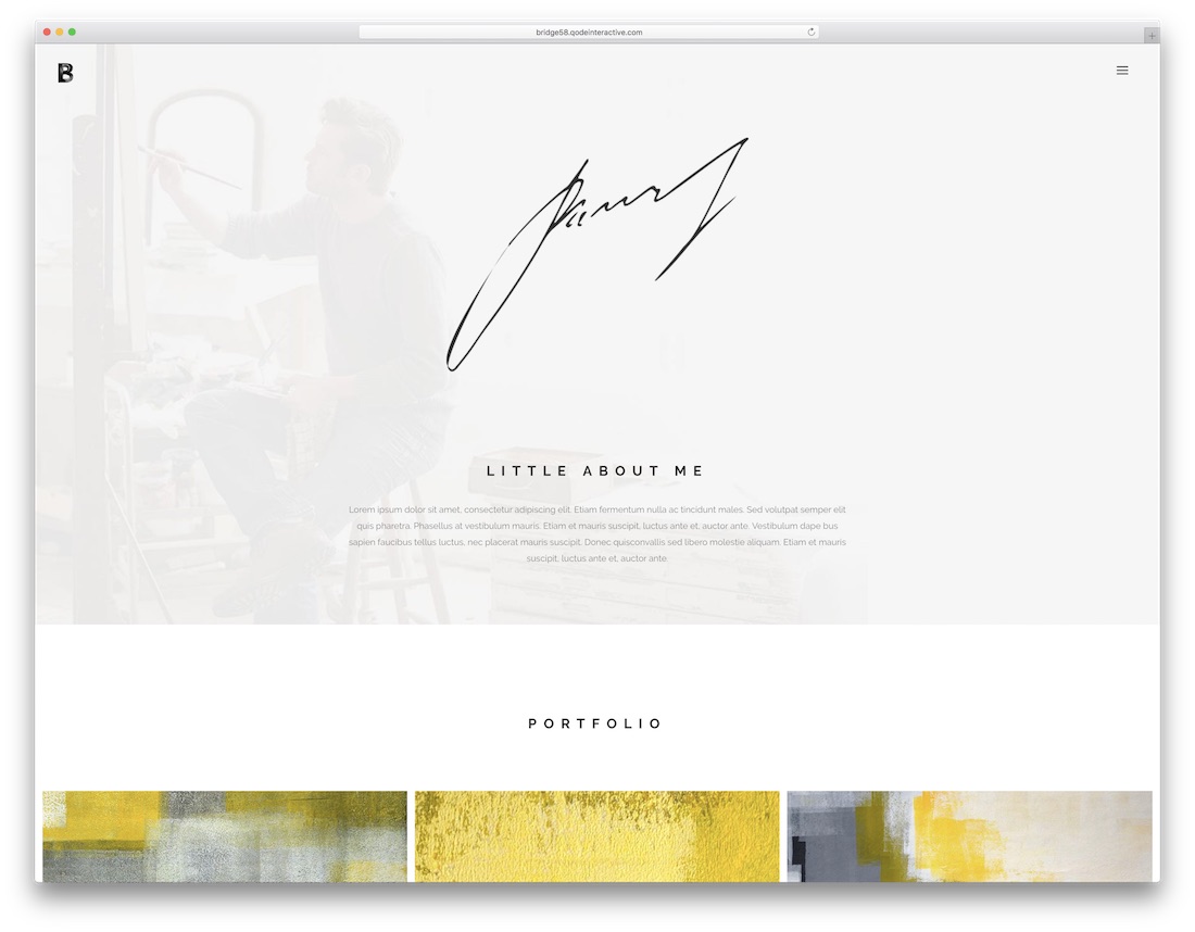 tema bridge wordpress para artistas